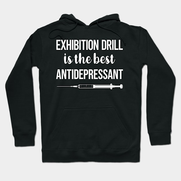 Antidepressant Exhibition Drill Hoodie by symptomovertake